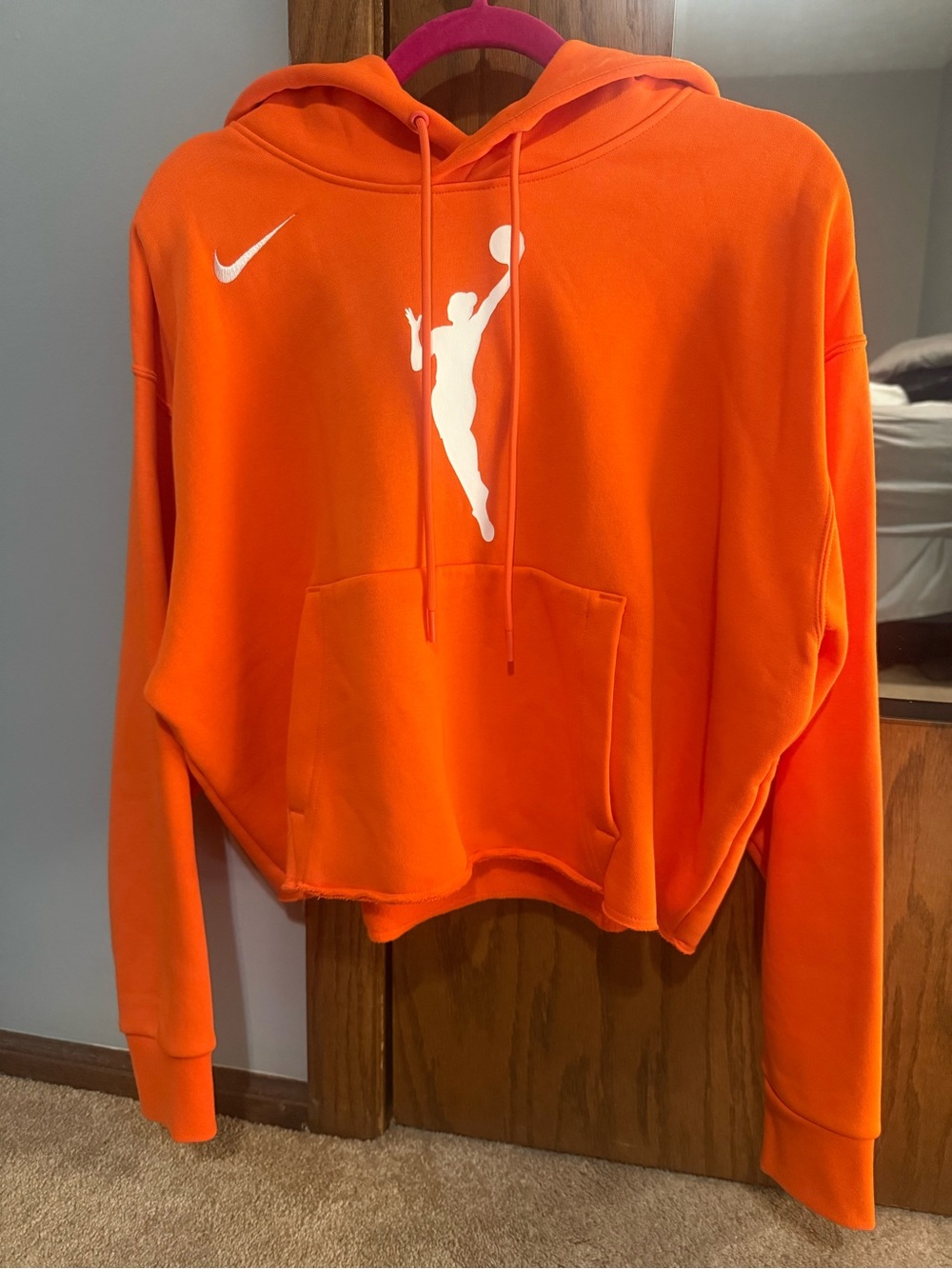 Nike Orange WNBA Cropped Hoodie Sweatshirt